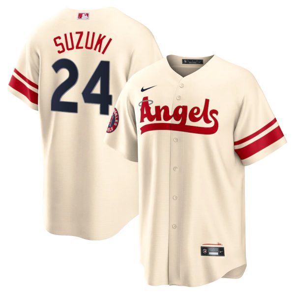 Angels 24 Kurt Suzuki Cream 2022 City Connect Cool Base Jersey Dzhi,We sell and wholesale Angels 24 Kurt Suzuki Cream 2022 City Connect Cool Base Jersey Dzhi on line form chian!